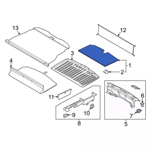 LB5Z7813046AA - : Floor Mat for Ford: Explorer Image