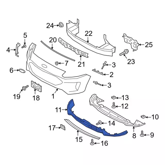 LJ6Z17K835CA - Body: Bumper Cover for Ford: Escape Image