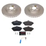 ESK7674 - : Genuine Geomet Coated Rotors, ECE-R90 Brake Pads + Hardware Kit for PowerStop Image