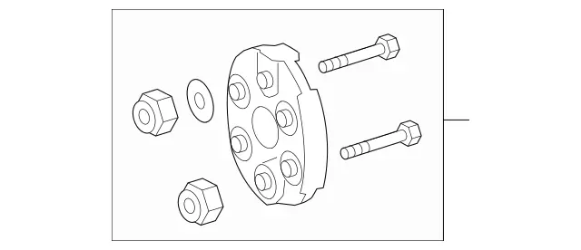 4111100 - Propeller Shaft: Parts Kit, Flex Disk for Mercedes-Benz: GL320, GL350, GL450, GL550, GL63 AMG, GLE300d, GLE350, GLE400, GLE63 AMG, GLS350d, GLS450, GLS550, GLS63 AMG, ML250, ML320, ML350, ML400, ML450, ML500, ML550, ML63 AMG, R320, R350, R500 Image image