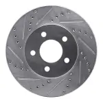 63154056L - : DFC Brake Rotor - Drilled and Slotted - Silver for DYNAMIC FRICTION Image