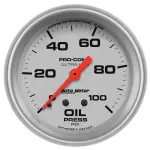 4421 - : GAUGE, OIL PRESSURE, 2 5/8", 100PSI, MECHANICAL, ULTRA-LITE for AutoMeter Image