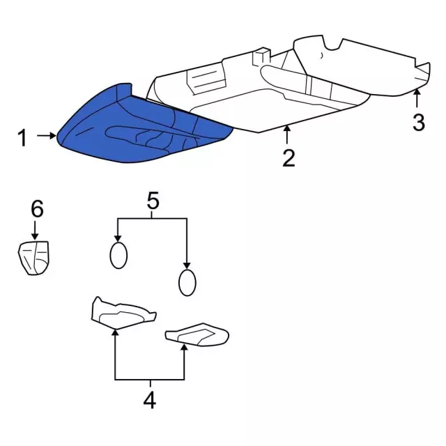 7L3Z18519A70BF - Body: Overhead Console for Ford: F-150 | Lincoln: Mark LT Image