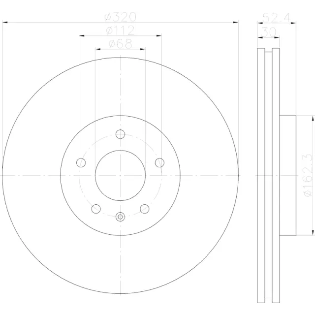 355123122 - Brakes &amp; Brake Parts: Disc Brake Rotor for Hella Pagid Image