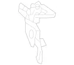 2206203414 - Heating and Ventilation: Holder for Mercedes-Benz: CL500, CL55 AMG, S430, S55 AMG Image