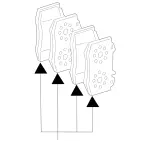 4207404 - : Disk Brake Pad Front for Mercedes-Benz Image