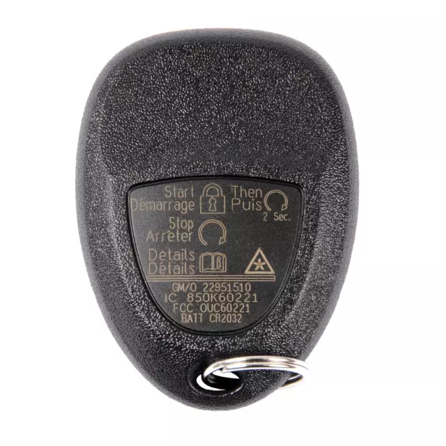 22951510 - : Keyless Entry Transmitter for Cadillac: Escalade, Escalade ESV | Chevrolet: Suburban 1500, Suburban 2500, Tahoe | GMC: Yukon, Yukon XL 1500, Yukon XL 2500 Image