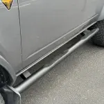4129T - : 4000 Series Side Steps with Mounting Brackets Kit - Textured Black Powder Coat for Go Rhino Image