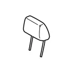 KT1Z61611A08AC - Body: Headrest for Ford: Transit Connect Image