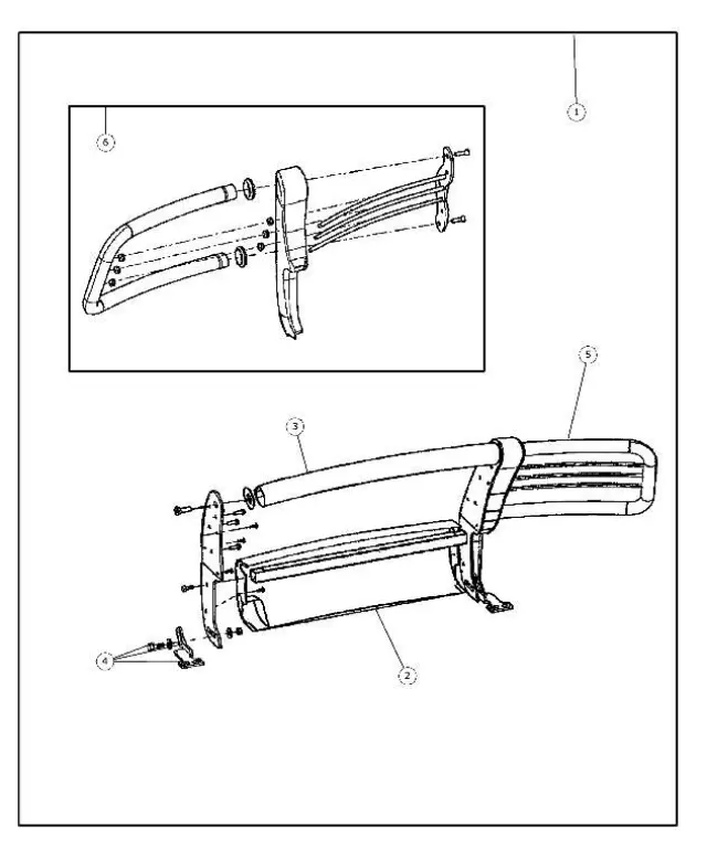 82205164 - Mopar Accessories - Component Parts: Brush Guard Kit for Mopar Image