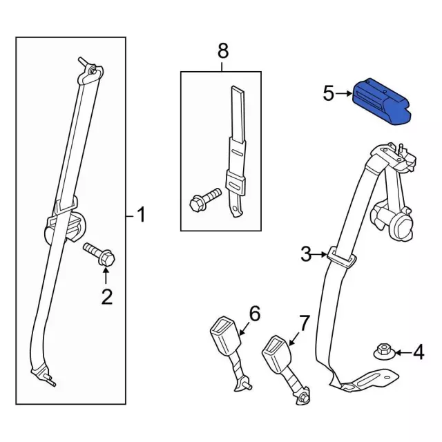 Plug Seat Belt Anchorage Hol - Ford (FL3Z-15601B32-AU)