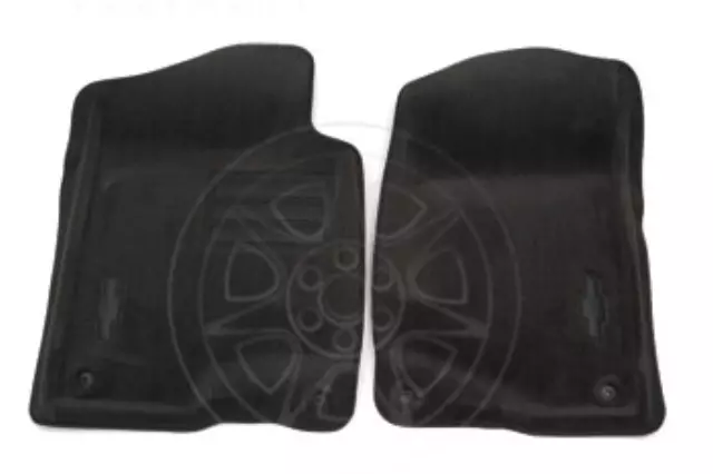 OEM NEW 2007-2014 GM Chevrolet Front Carpet Floor Mats Black w/ Bowtie 17800401 - GM (17800401)