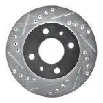 63167044L - : DFC Brake Rotor - Drilled and Slotted - Silver for DYNAMIC FRICTION Image