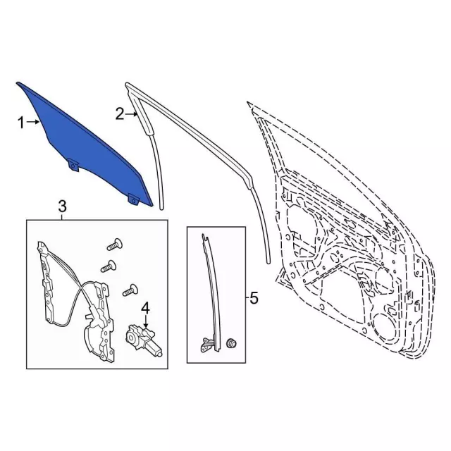Glass Door - Ford (KB3Z-2621411-C)