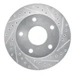 63140077R - : DFC Brake Rotor - Drilled and Slotted - Silver for DYNAMIC FRICTION Image
