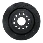 63340121L - : DFC Brake Rotor - Drilled and Slotted - Black for DYNAMIC FRICTION Image