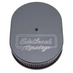 42203 - : Victor Series Black Oval Air Cleaner - 2.4" Cotton Element for Dual-Quads for Edelbrock Image