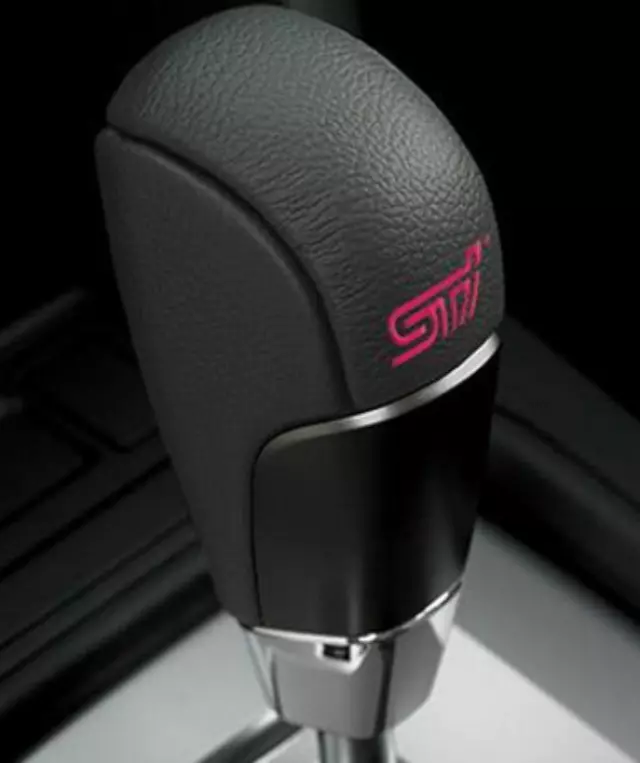C1010SG102 - Interior: Sti Leather Shift Knob - Cvt for Subaru: Crosstrek, Forester, Impreza, WRX Image