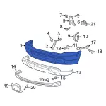 F81Z17757AAA - Body: Bumper for Ford: F-250 Super Duty, F-350 Super Duty, F-450 Super Duty, F-550 Super Duty Image