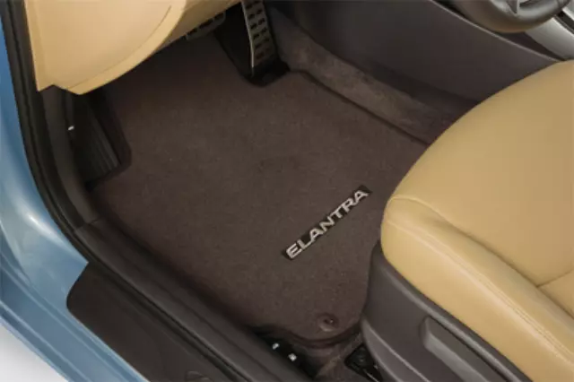 2011-2013 Hyundai Elantra Front & Rear Floor Mats Carpet - Genuine OEM - Hyundai (3XH14-AP100-RY)