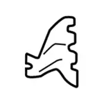 BK3Z61272A12B - Body: Lower Reinforced Bracket for Ford: E-Transit, Transit-150, Transit-250, Transit-350, Transit-350 HD Image