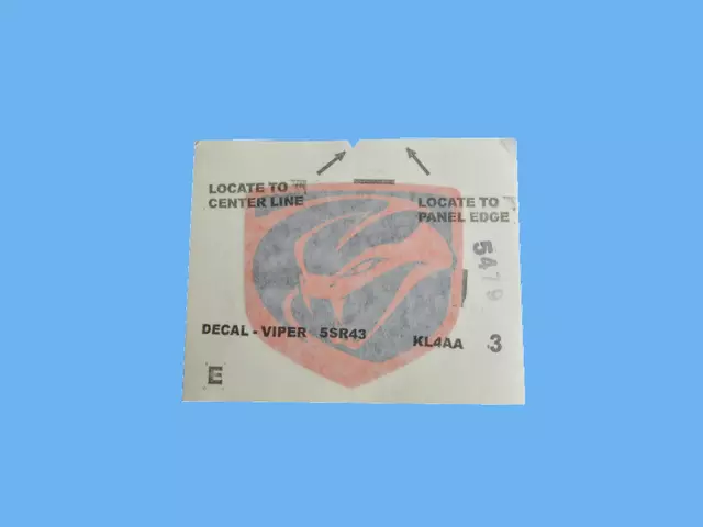 5SR43KL4AA - Exterior Ornamentation: Decal for Mopar Image