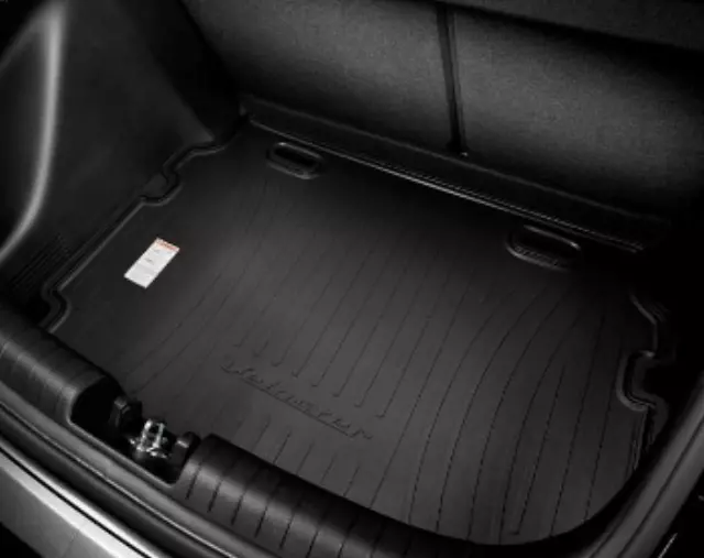 J3F12AU001 - Cargo Management: 2019-2022 Hyundai Veloster Rear Cargo All Weather Tray Reversible Protector Black for Hyundai: Veloster, Veloster N Image