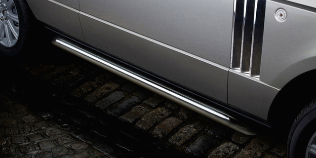 VUB001230 - Exterior: Side Protection Tubes - Stainless Steel for Land Rover: Range Rover Image