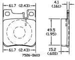 13054066 - Brake: Disc Brake Pad Set for Chrysler: Crossfire | Mercedes-Benz: 300SD, 300SE, 400SE, 400SEL, 500SEC, 500SEL, 600SEC, 600SEL, 600SL, C43 AMG, C55 AMG, CL500, CL600, CLK320, CLK430, CLK500, CLK55 AMG, CLK550, E300, E320, E420, E430, E55 AMG, S320, S350, S420, S500, S600, SL320, SL500, SL600, SLK32 AMG, SLK55 AMG Image