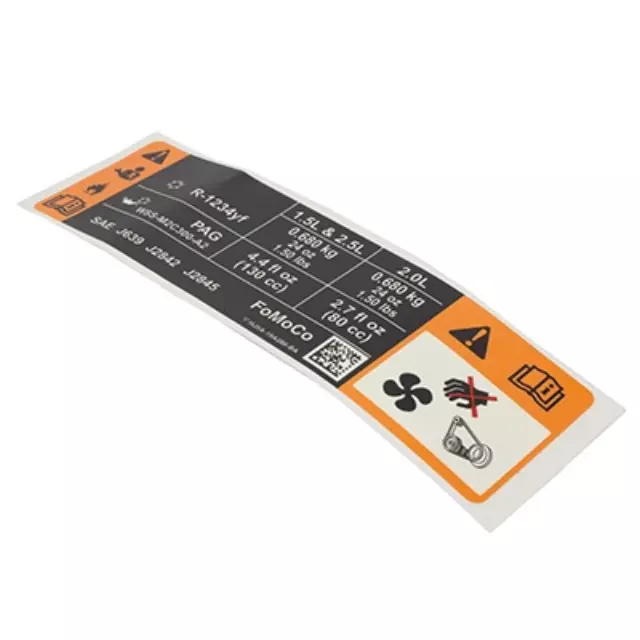 2017-2019 Ford Escape - AC Label - Ford (HJ5Z-1503050-B)