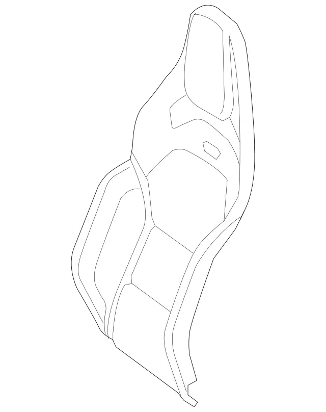 1909102612 - Driver Seat: Outer Cover, Seat Backr for Mercedes-Benz Image