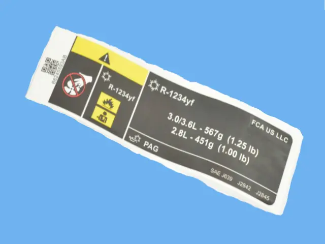 Air Conditioning System Label - Mopar (68245593AB)