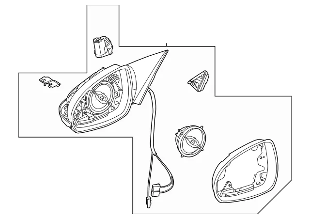 2238104203 - Front Door: Mirror Body for Mercedes-Benz Image