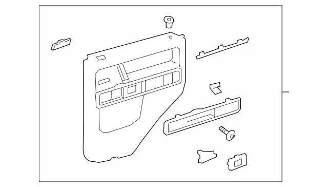 4637308901 - : Trim, Rear Door for Mercedes-Benz: G500, G550, G580, G63 4x4 Squared AMG, G63 AMG Image