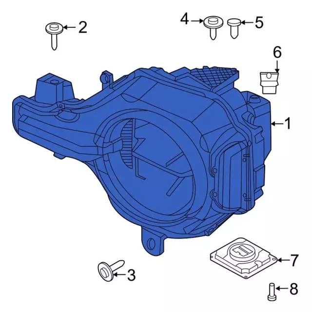 Headlight Assembly - Ford (P2DZ-13008-H)