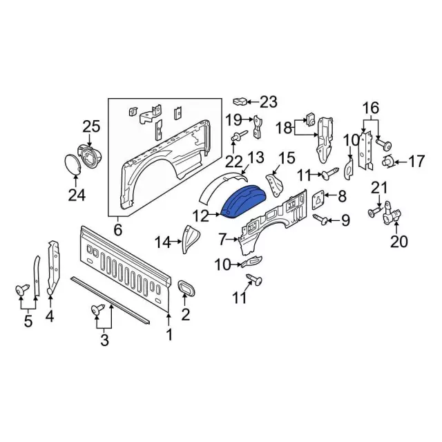 Wheel Housing Side Panel - Ford (RL3Z-9927886-A)