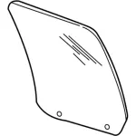 F5MY5425713A - : 1995-2011 Ford - Door Glass for Ford: Crown Victoria | Mercury: Grand Marquis, Marauder Image