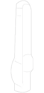 997662700 - Rear Doors: Knob, Door Lock for Mercedes-Benz Image