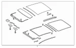1187801100 - : Sliding Sunroof Frame for Mercedes-Benz: CLA250, CLA35 AMG, CLA45 AMG, CLA45 AMG S Image
