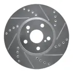 63176081R - : DFC Brake Rotor - Drilled and Slotted - Silver for DYNAMIC FRICTION Image