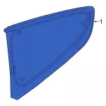 JR3Z6329710D - Body: Quarter Glass for Ford: Mustang Image