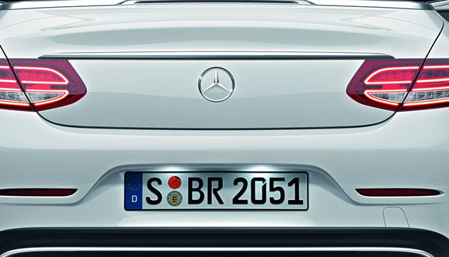 2058206702 - Exterior: Rear Trim Strip - Chromed for Mercedes-Benz Image