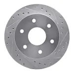 63148008R - : DFC Brake Rotor - Drilled and Slotted - Silver for DYNAMIC FRICTION Image