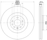 355126052 - : Disc Brake Rotor for Hella Pagid Image