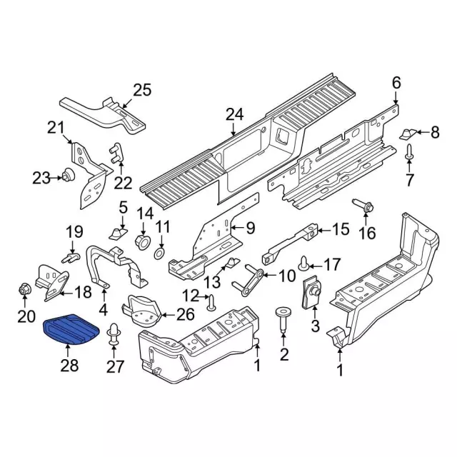 PC3Z17B807AE - Body: Step Pad for Ford: F-250 Super Duty, F-350 Super Duty, F-450 Super Duty Image