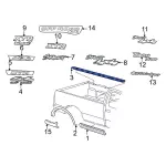 XL3Z1529076APTM - Body: Lower Molding for Ford: F-150, F-250 Image