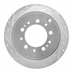 63176137L - : DFC Brake Rotor - Drilled and Slotted - Silver for DYNAMIC FRICTION Image
