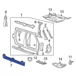 XL2Z7810111AA - Body: Inner Side Panel for Ford: Explorer | Mercury: Mountaineer Image