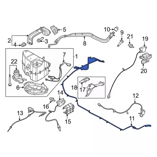 PC3Z5J249C - Emission System: Pressure Line for Ford: F-250 Super Duty, F-350 Super Duty Image