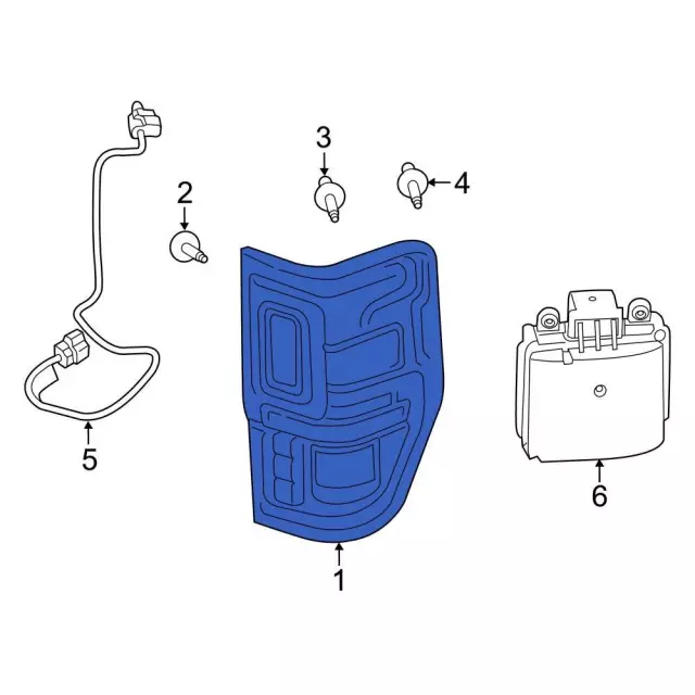 Lamp Assembly Rear Stop And Flas - Ford (KB3Z-13405-J)